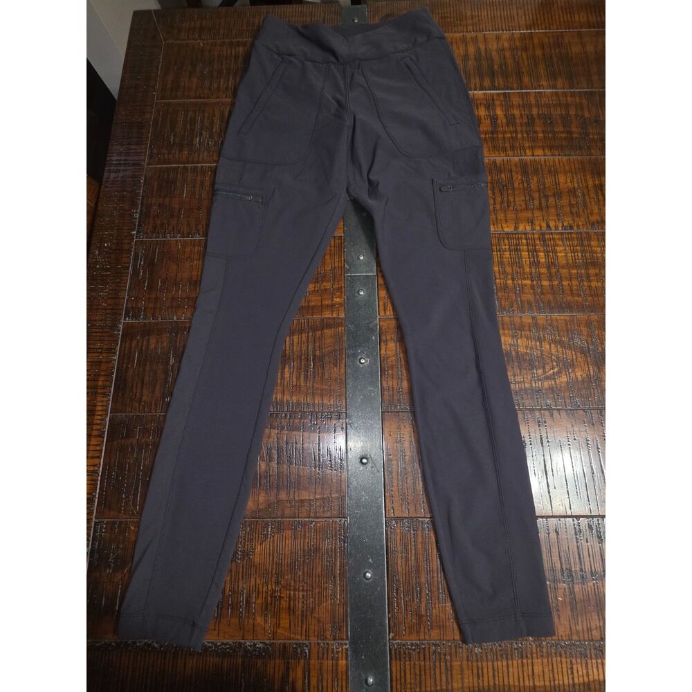 Athleta Black Headlands Hybrid High Rise Cargo Leggings Size 8 Tall